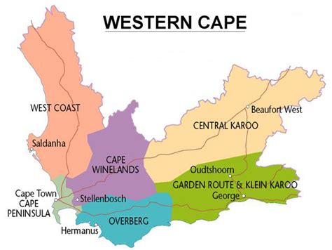 Answers to destination confusion. Western Cape tourism regions - The ...