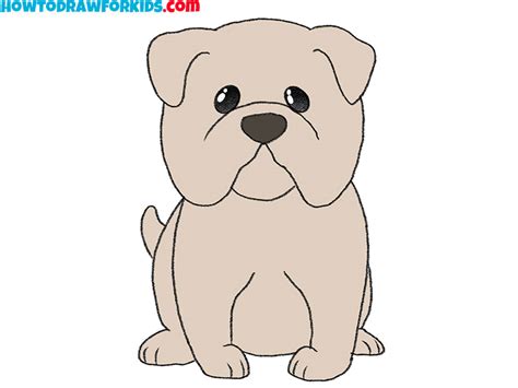 How to Draw a Bulldog - Easy Drawing Tutorial For Kids