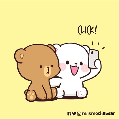 Milk & Mocha on Twitter | Milk & mocha, Cute love gif, Cute bear drawings