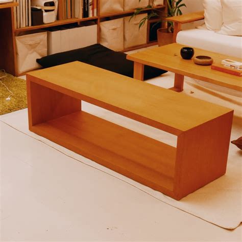 Japandi Oak Wood Console Table / Low Table / Bench on Carousell