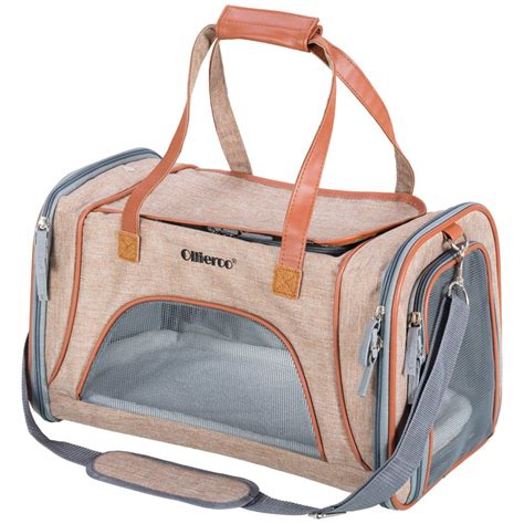 Oilleroo Pets Travel Carrier Airline Cat Carrier Soft-Sided 3 Door ...