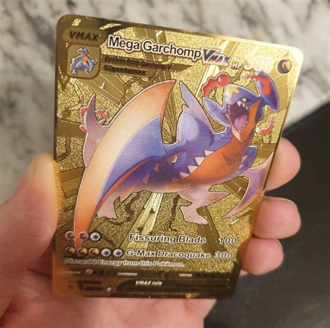 Metal Pokemon Cards Gold Steel Custom Pokemon Cards | Etsy