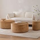 Volume Round Drum Coffee Table - Wood | Modern Living Room Furniture ...