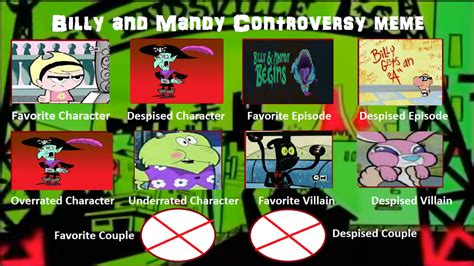 my billy and mandy controversy meme by cartoonstar92 on DeviantArt