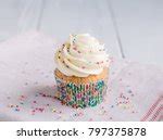 Blue Vanilla Cupcake Free Stock Photo - Public Domain Pictures