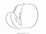 Green Apple Fruit Coloring Page For Kids  Free Printable sketch template