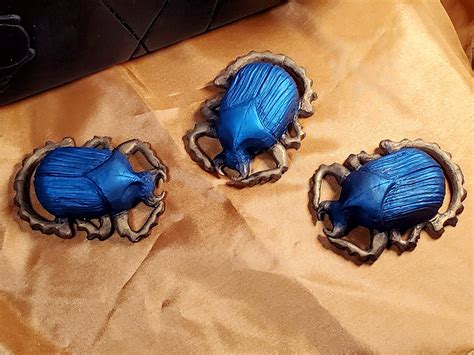 1999 The Mummy scarab prop | Egyptian Scarab| Blue Gold Scarab ...