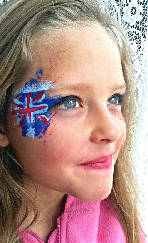 Graffiti eyes Australian flag stencil. An eye design face paint by Sunshiny Faces. Quick, easy ...