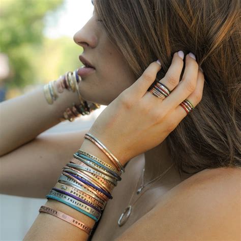 Stackable Bracelets / Stacking Bracelets / Patina Bracelet / - Etsy