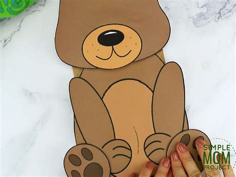 Free Printable Bear Paper Bag Puppet Template – Simple Mom Project