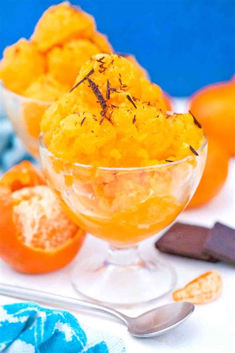 Tangerine Sorbet Recipe - 1 ingredient!!! - Sweet and Savory Meals