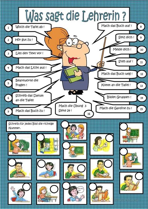 Klassensprache Arbeitsblatt - Kostenlose DAF Arbeitsblätter | Deutsch lernen, Deutsch, Deutsch ...