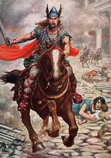 Attila the Hun raising Aquileia to the ground ... - SWRDBRKR