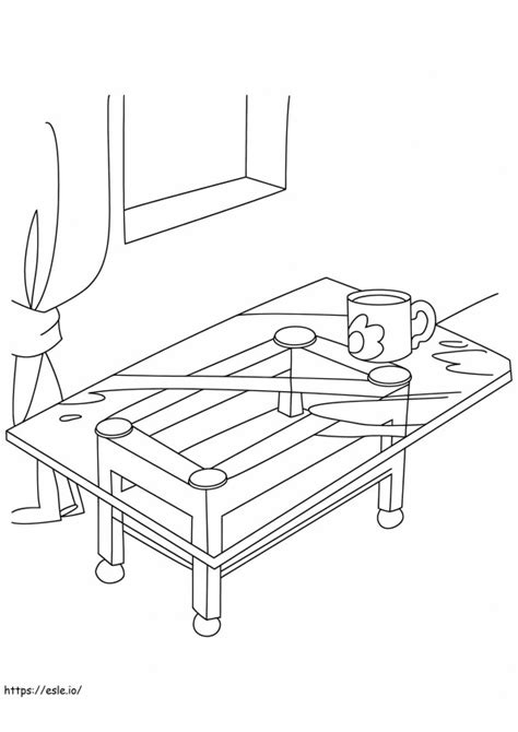 Printable Coffee Table coloring page