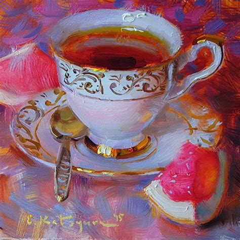 Monday Tea | Tea art, Art painting oil, Original fine art