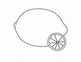 Lemon Fruit Coloring Pages Sketch Page sketch template