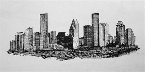 Houston Skyline Drawing at PaintingValley.com | Explore collection of ...