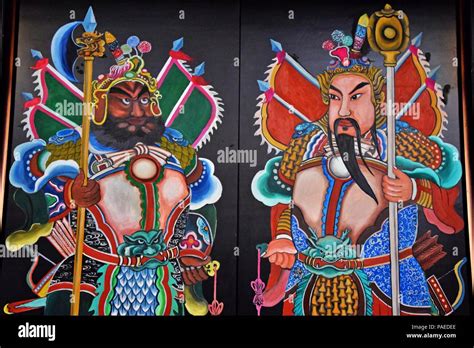 The painting of the door gods in Chinese folk religion Stock Photo - Alamy