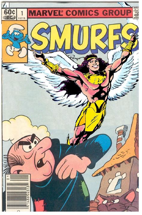 Smurfs and Azrael | Smurfs, Marvel comics, Comic book cover