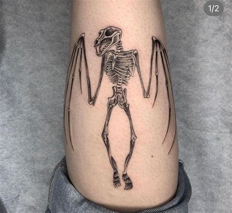 Dayton Smith Bat Skeleton by Dayton Smith: TattooNOW