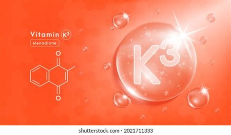 Drop Water Vitamin K3 Orange Structure Stock Vector (Royalty Free ...