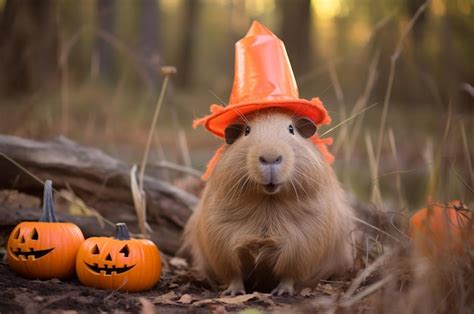 Premium AI Image | Capybara in Halloween costume Generative Ai