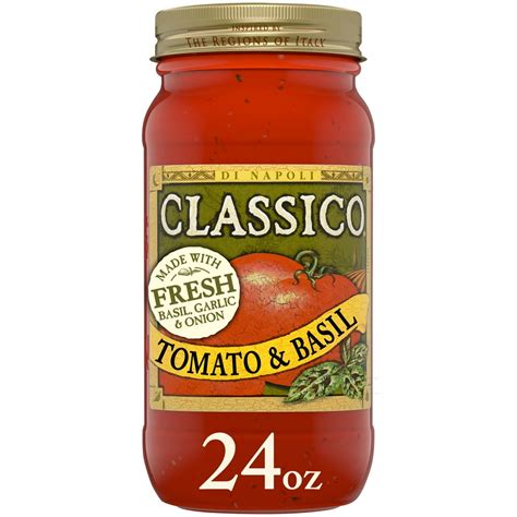 Classico Tomato & Basil Pasta Sauce, 24 oz Jar - Walmart.com - Walmart.com