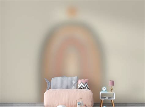 Boho Nursery Rainbow Print Wallpaper | Giffywalls