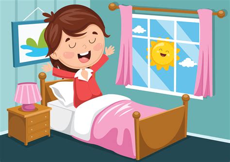 Girl Waking Up 1130663 Vector Art at Vecteezy