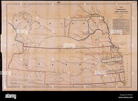 Kansas nebraska map 1854 hi-res stock photography and images - Alamy