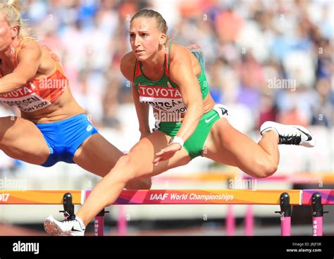 Hungary's Xenia Krizsan in the Women's 100m Hurdles Women Heptathlon Stock Photo: 152227035 - Alamy