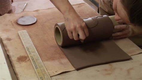 Clay Pottery Slab Building : How to Form a Round Vase - YouTube