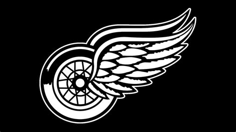 Black and White Detroit Red Wings Logo - LogoDix