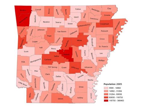 Arkansas Population, 2005 - Encyclopedia of Arkansas