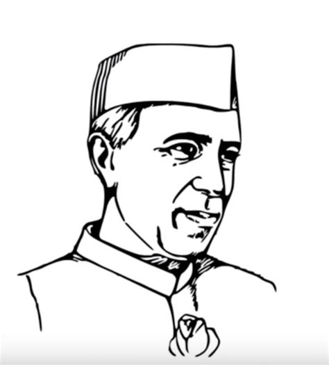 How to draw Jawahar Lal Nehru face drawing step by step | Draw on ...