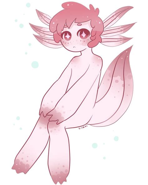 Axolotl OC by k-imoi on DeviantArt | Cute art, Axolotl cute, Cute animal drawings