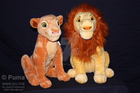 Adult Simba and Nala plush by dapumakat on DeviantArt