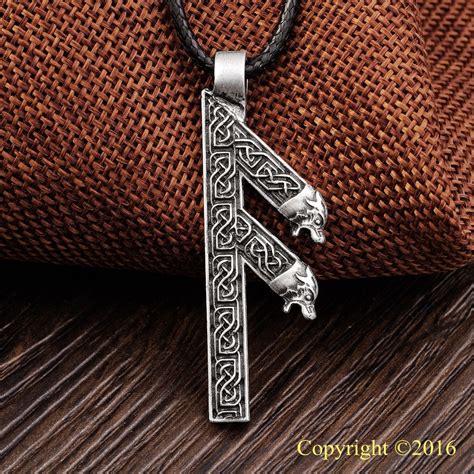 1pcs Elder Futhark Rune Pendant NECKLACE ANSUZ Rune Yggdrasil Viking ...