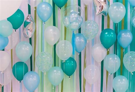 Laeacco Happy Birthday Balloons Ribbon Scene Baby Children Photography Backgrounds Photographic ...