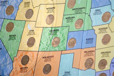 50 States Quarter Map