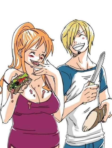 Nami and Sanji by WholeCake77 on DeviantArt