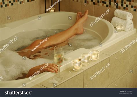Beautiful Woman Bubble Bath Sparkling Wine Stock Photo 3531005 - Shutterstock
