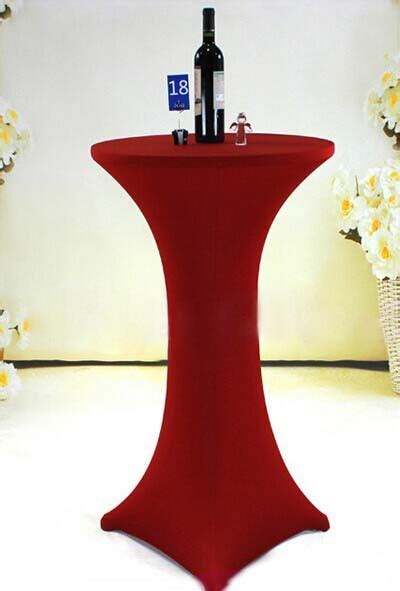 Free Shipping 10pcs Cheap Burgundy Lycra Spandex Cocktail Table Covers Wedding Stretch Bar ...