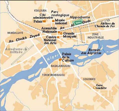 Mapas de Bamako - Mali - MapasBlog