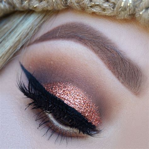 Copper glitter Nyx | Glitter eyeshadow tutorial, Nyx makeup, Eyeshadow