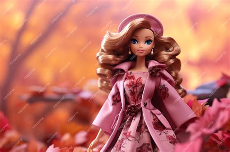 Premium AI Image | Barbie Doll Embraces Trendy Fall Fashion ...