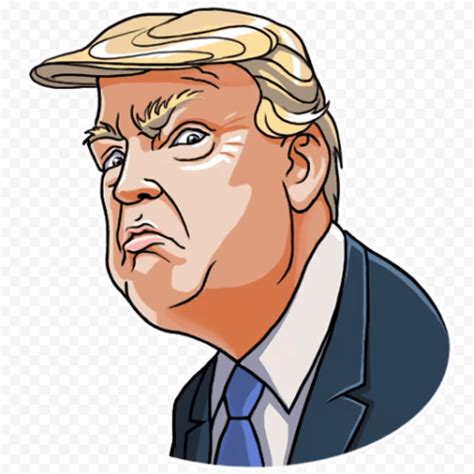 Donald Trump Curious Face Cartoon | Citypng