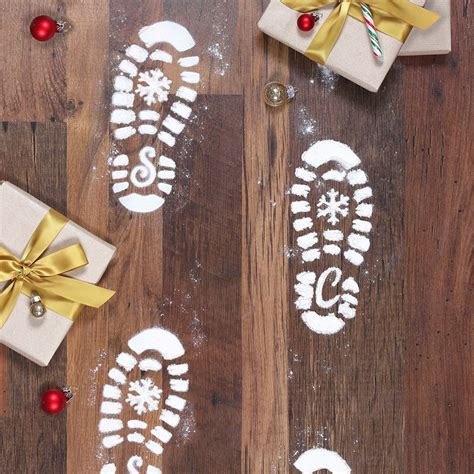 These Santa footprint stencils are perfect for creating magical ...