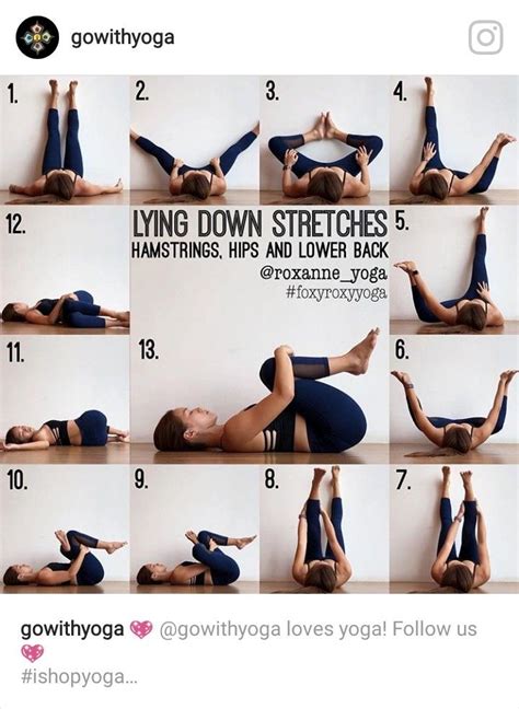 Lying down stretches | Power yoga workout, Exercise, Yoga fitness