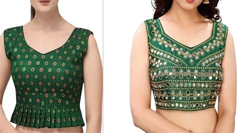 bilauj ki dijain।bilauj ki dijain photo।blouse ki design photo 2021।green blouse designs images ...